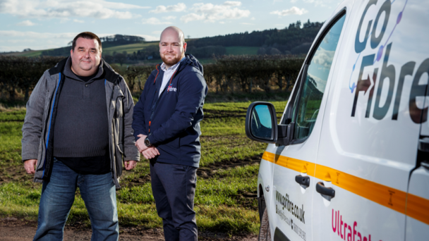 Pictured l-r: Buchan, GoFibre's Head of Sales Joe Scott.