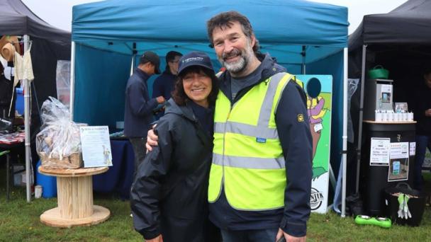 Pictured: Emma Pearce, Head of Marketing at Lightning Fibre, with Julian Wates from Heathfield Chamber of Commerce